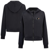 NHL Black Philadelphia Flyers Levelwear Women's Judd Raglan Full-Zip Hoodie