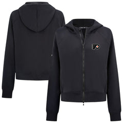 NHL Black Philadelphia Flyers Levelwear Women's Judd Raglan Full-Zip Hoodie