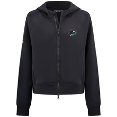 NHL Black San Jose Sharks Levelwear Women's Judd Raglan Full-Zip Hoodie