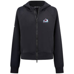 NHL Black Colorado Avalanche Levelwear Women's Judd Raglan Full-Zip Hoodie