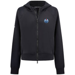 NHL Black Edmonton Oilers Levelwear Women's Judd Raglan Full-Zip Hoodie