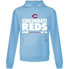 MLB Cincinnati Reds Levelwear Relay Center Stage Long Sleeve Hooded T-Shirt
