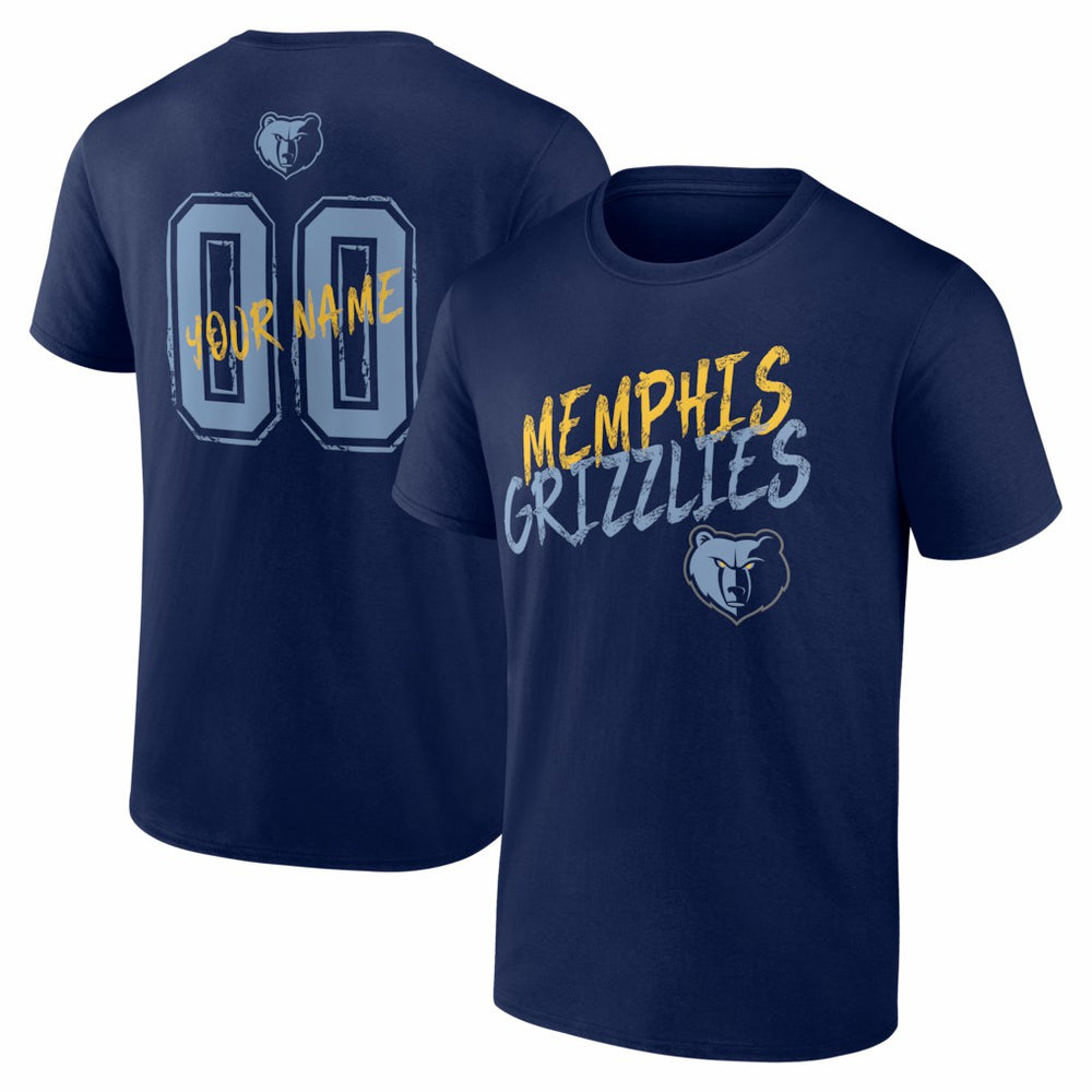 NBA Memphis Grizzlies Big & Tall Hustle Personalized Name & Number T-Shirt