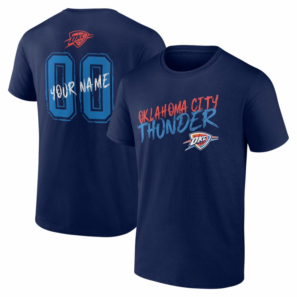 NBA Oklahoma City Thunder Big & Tall Hustle Personalized Name & Number T-Shirt