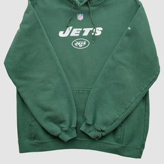 Reebok 2000s Hooded Pullover Sweatshirt - New York Jets