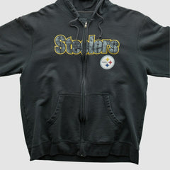 Reebok 2000s Hooded Full Zip Sweatshirt - Pittsburgh Steelers