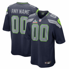Super Bowl LX Patch Custom Game Jersey - Seattle Seahawks