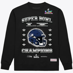 Super Bowl LX Champions Helmet Sweatshirt - Seattle Seahawks