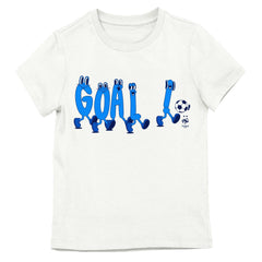 France National Team Youth Goal Letters Playing Soccer T-Shirt - White