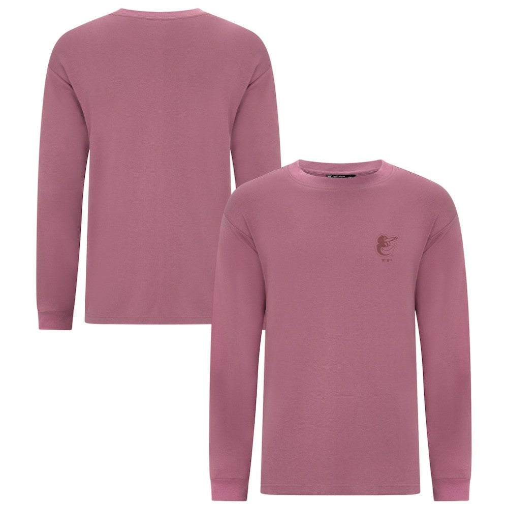 MLB Baltimore Orioles Levelwear Bridal Rose Luxe Signature Long Sleeve T-Shirt