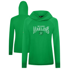 MLB Miami Marlins Levelwear Women's St. Patrick's Day Slender Raglan Hoodie