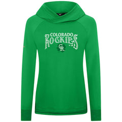 MLB Colorado Rockies Levelwear Women's St. Patrick's Day Slender Raglan Hoodie