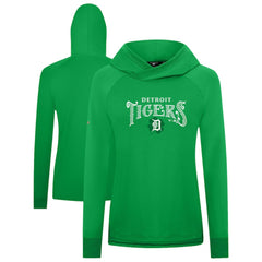 MLB Detroit Tigers Levelwear Women's St. Patrick's Day Slender Raglan Hoodie