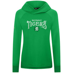 MLB Detroit Tigers Levelwear Women's St. Patrick's Day Slender Raglan Hoodie