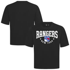 NHL Black New York Rangers Levelwear Luxe Signature Knit T-Shirt