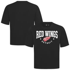 NHL Black Detroit Red Wings Levelwear Luxe Signature Knit T-Shirt