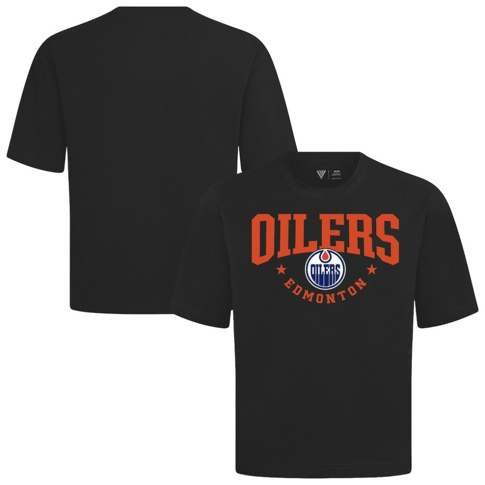 NHL Black Edmonton Oilers Levelwear Luxe Signature Knit T-Shirt