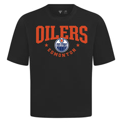NHL Black Edmonton Oilers Levelwear Luxe Signature Knit T-Shirt