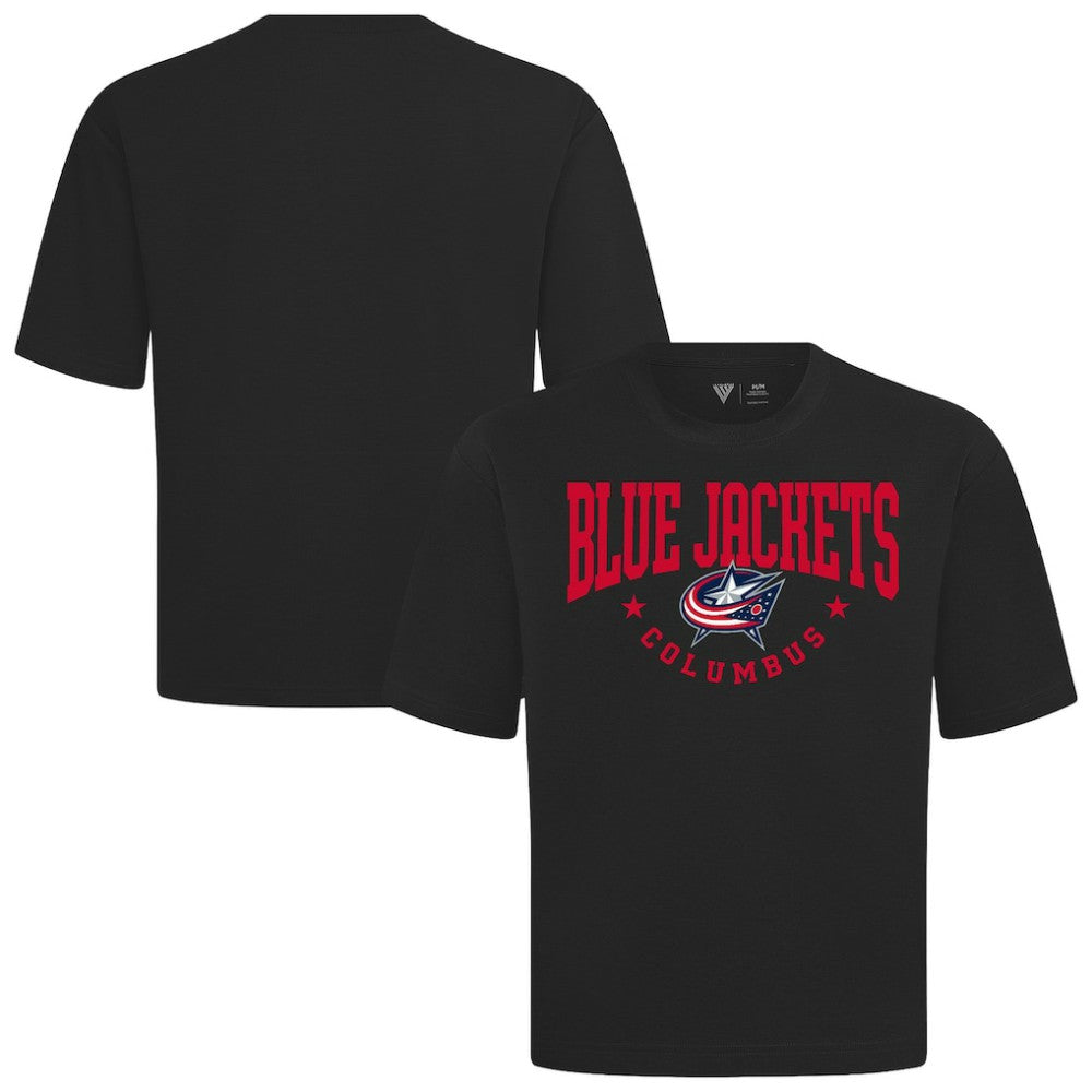 NHL Black Columbus Blue Jackets Levelwear Luxe Signature Knit T-Shirt