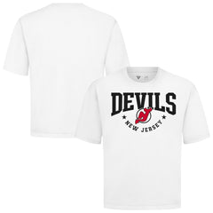NHL White New Jersey Devils Levelwear Luxe Signature Knit T-Shirt