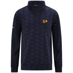 NHL Navy Chicago Blackhawks Levelwear Chameleon Quarter-Zip Sweatshirt