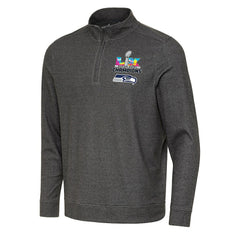 Antigua Super Bowl LX s Subtle Quarter-Zip Pullover - Seattle Seahawks