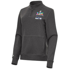 Antigua Women's Super Bowl LX s Crush Quarter-Zip Pullover - Seattle Seahawks