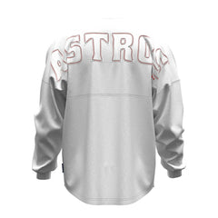MLB Houston Astros Fanatics Women's Baseball Stitch Spirit Jersey Long Sleeve T-Shirt