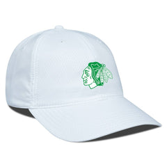 NHL White Chicago Blackhawks Levelwear Matrix Patch Adjustable Hat