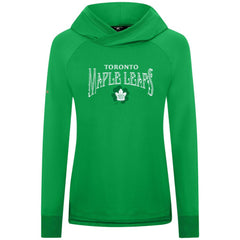 NHL Kelly Green Toronto Maple Leafs Levelwear Women's St. Patrick's Day Slender Raglan Hoodie