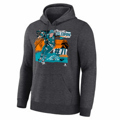 NHL Charcoal Macklin Celebrini San Jose Sharks Fresh Ice Hoodie