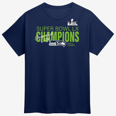 Super Bowl LX Champions Big & Tall Autograph Signing Roster T-Shirt - Seattle Seahawks