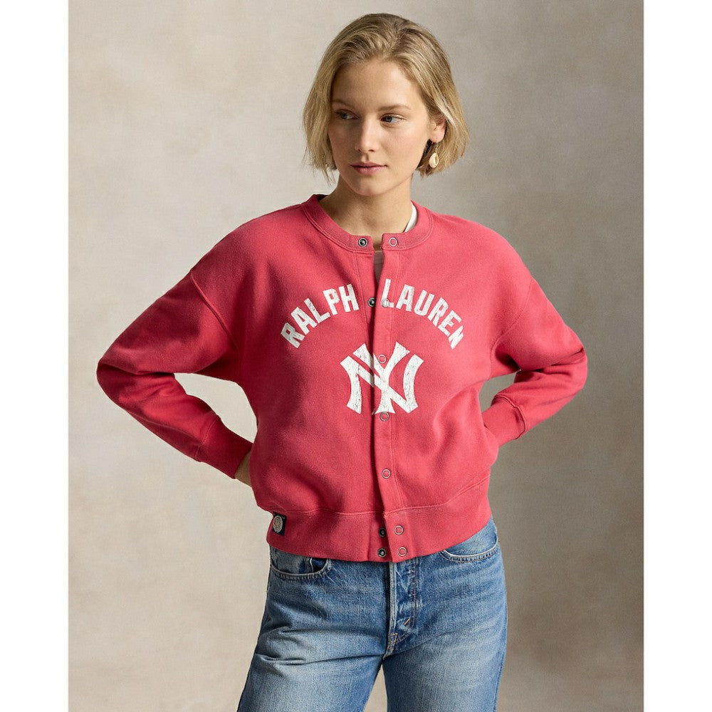 MLB Yankees Polo Ralph Lauren Women's Seasonal Knit Full-Snap Cardigan