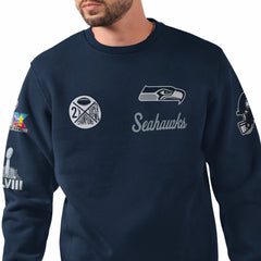 Starter Two-Time Super Bowl s Classic Fleece Sweatshirt - Seattle Seahawks