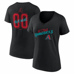 MLB Arizona Diamondbacks Women's Hustle Personalized Name & Number V-Neck T-Shirt