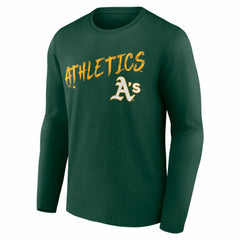 MLB Athletics Hustle Personalized Name & Number Long Sleeve T-Shirt