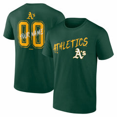 MLB Athletics Hustle Personalized Name & Number T-Shirt
