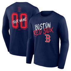 MLB Boston Red Sox Hustle Personalized Name & Number Long Sleeve T-Shirt