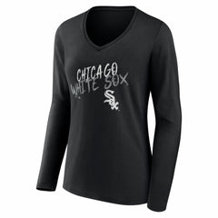 MLB Chicago White Sox Women's Hustle Personalized Name & Number Long Sleeve V-Neck T-Shirt