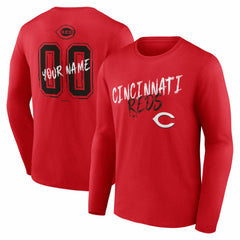 MLB Cincinnati Reds Hustle Personalized Name & Number Long Sleeve T-Shirt