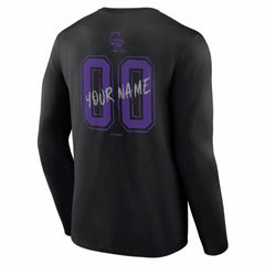 MLB Colorado Rockies Hustle Personalized Name & Number Long Sleeve T-Shirt