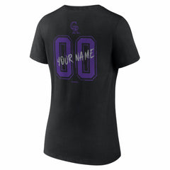MLB Colorado Rockies Women's Hustle Personalized Name & Number V-Neck T-Shirt