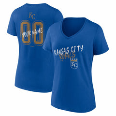 MLB Kansas City Royals Women's Hustle Personalized Name & Number V-Neck T-Shirt