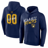 MLB Milwaukee Brewers Hustle Personalized Name & Number Hoodie