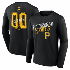 MLB Pittsburgh Pirates Hustle Personalized Name & Number Long Sleeve T-Shirt