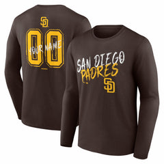 MLB San Diego Padres Hustle Personalized Name & Number Long Sleeve T-Shirt