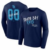 MLB Tampa Bay Rays Hustle Personalized Name & Number Long Sleeve T-Shirt