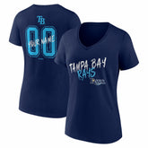 MLB Tampa Bay Rays Women's Hustle Personalized Name & Number V-Neck T-Shirt