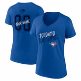 MLB Toronto Blue Jays Women's Hustle Personalized Name & Number V-Neck T-Shirt