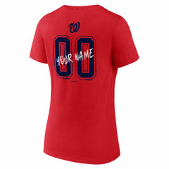 MLB Washington Nationals Women's Hustle Personalized Name & Number V-Neck T-Shirt